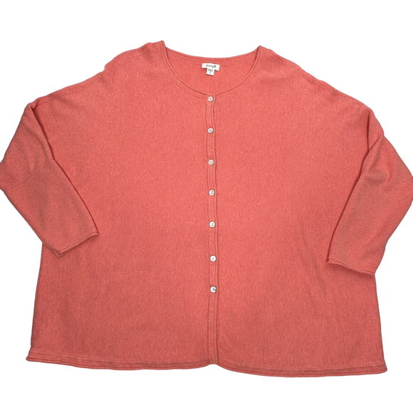J Jill Purejill Sweater Size Small Button Up Cardigan Oversized Lagenlook Boxy - Picture 3 of 9